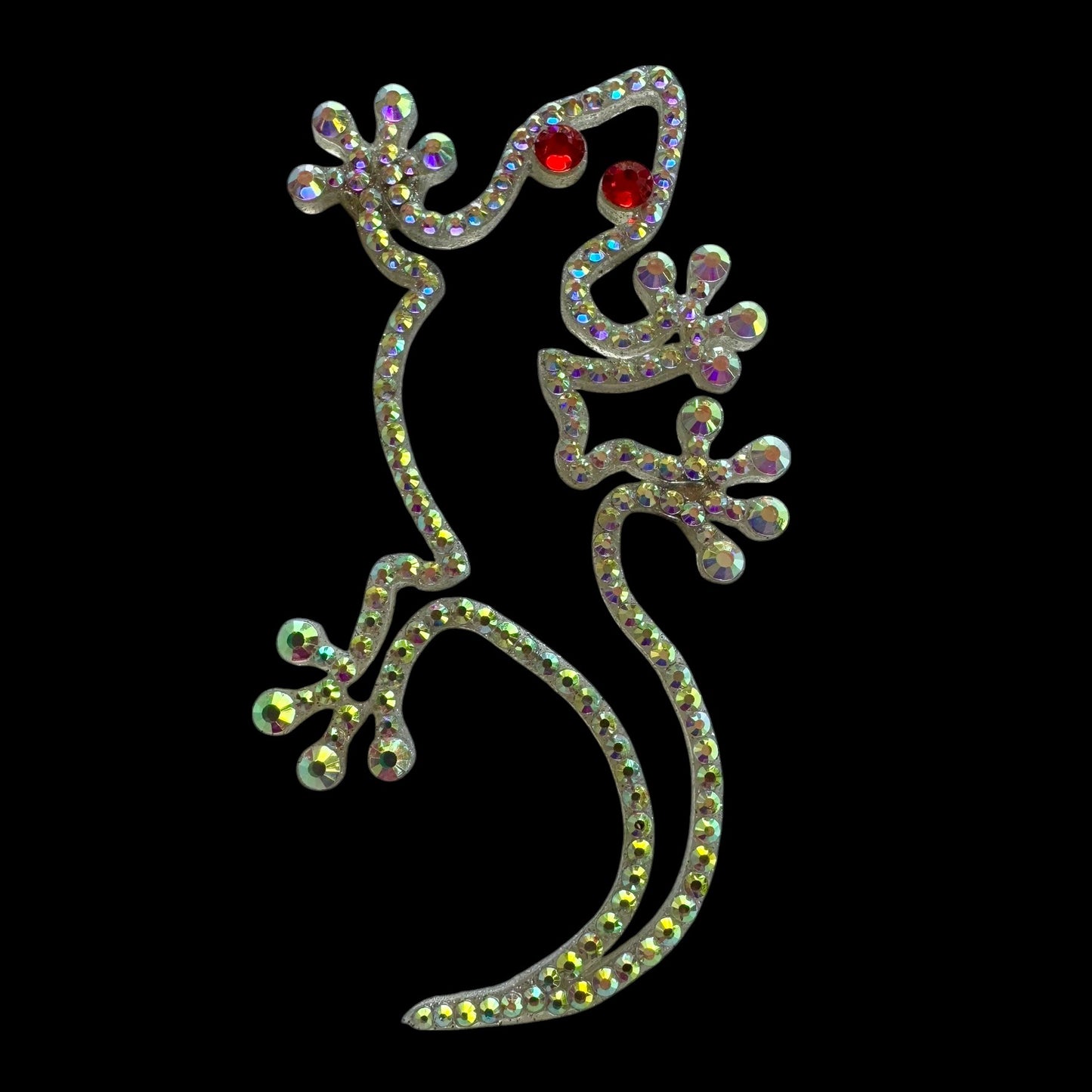 Lizard interior decor rhinestone magnet Rainbow and Red Hot