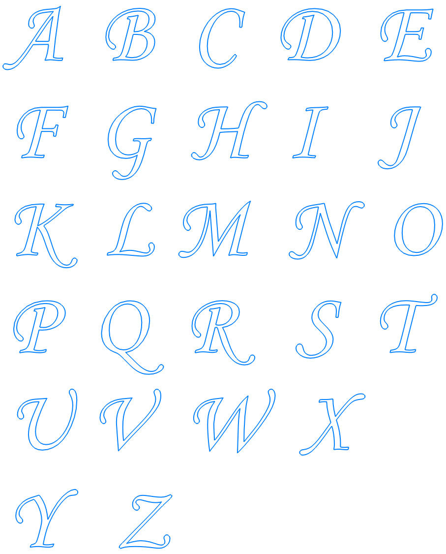 Letter's font for wedding brooches