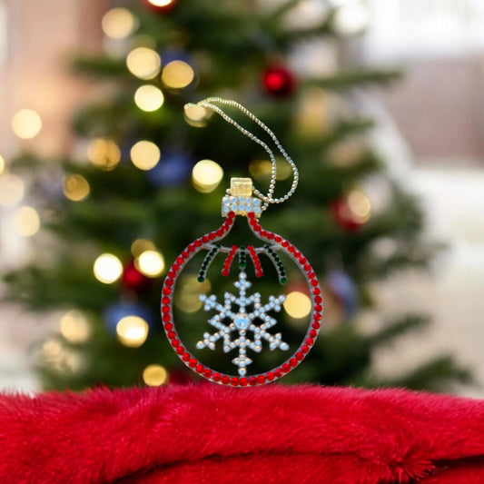 Christmas Ball with Snowflake Decor Pendant