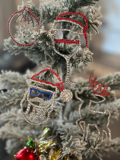 Christmas Little Deer Rhinestone Car Mirror Pendant