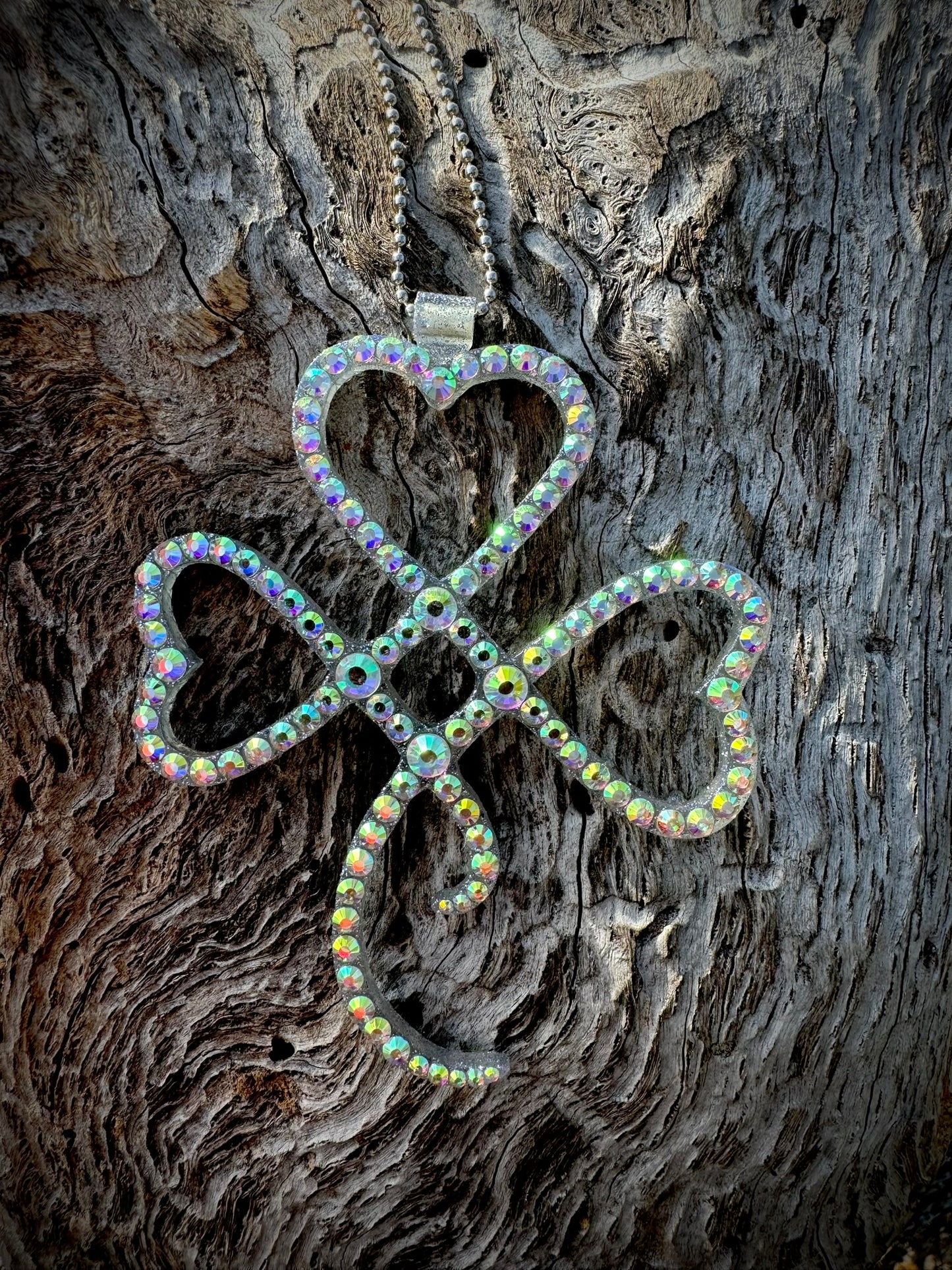 Lucky Clover Rhinestone Decor Pendant