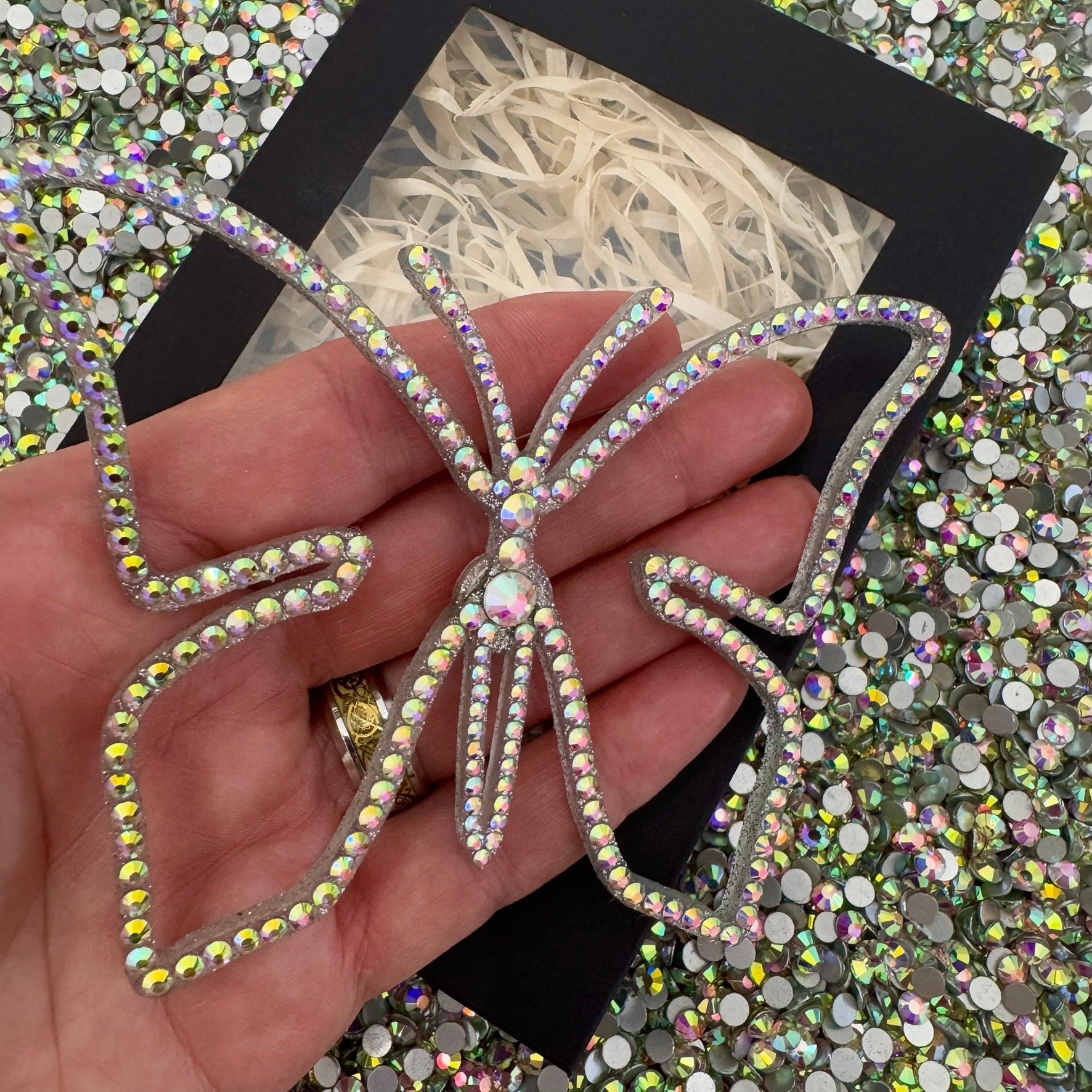 Butterfly interior decor rhinestone magnet Rainbow