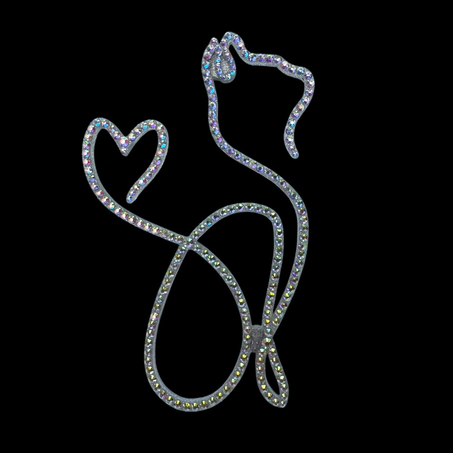 Cat interior decor rhinestone magnet Rainbow