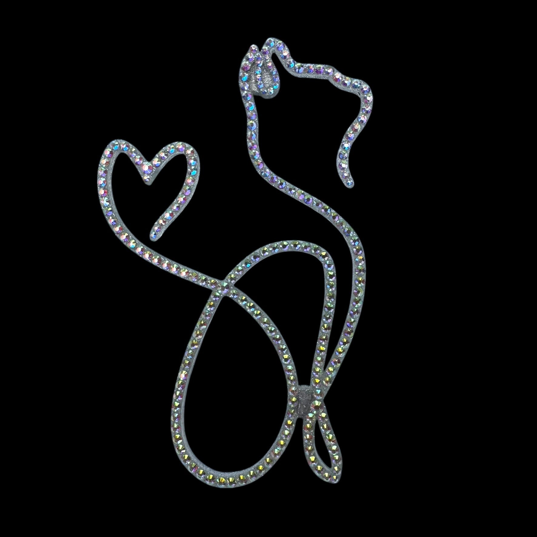 Cat interior decor rhinestone magnet Rainbow