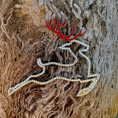 Christmas Reindeer Rhinestone Decor Magnet