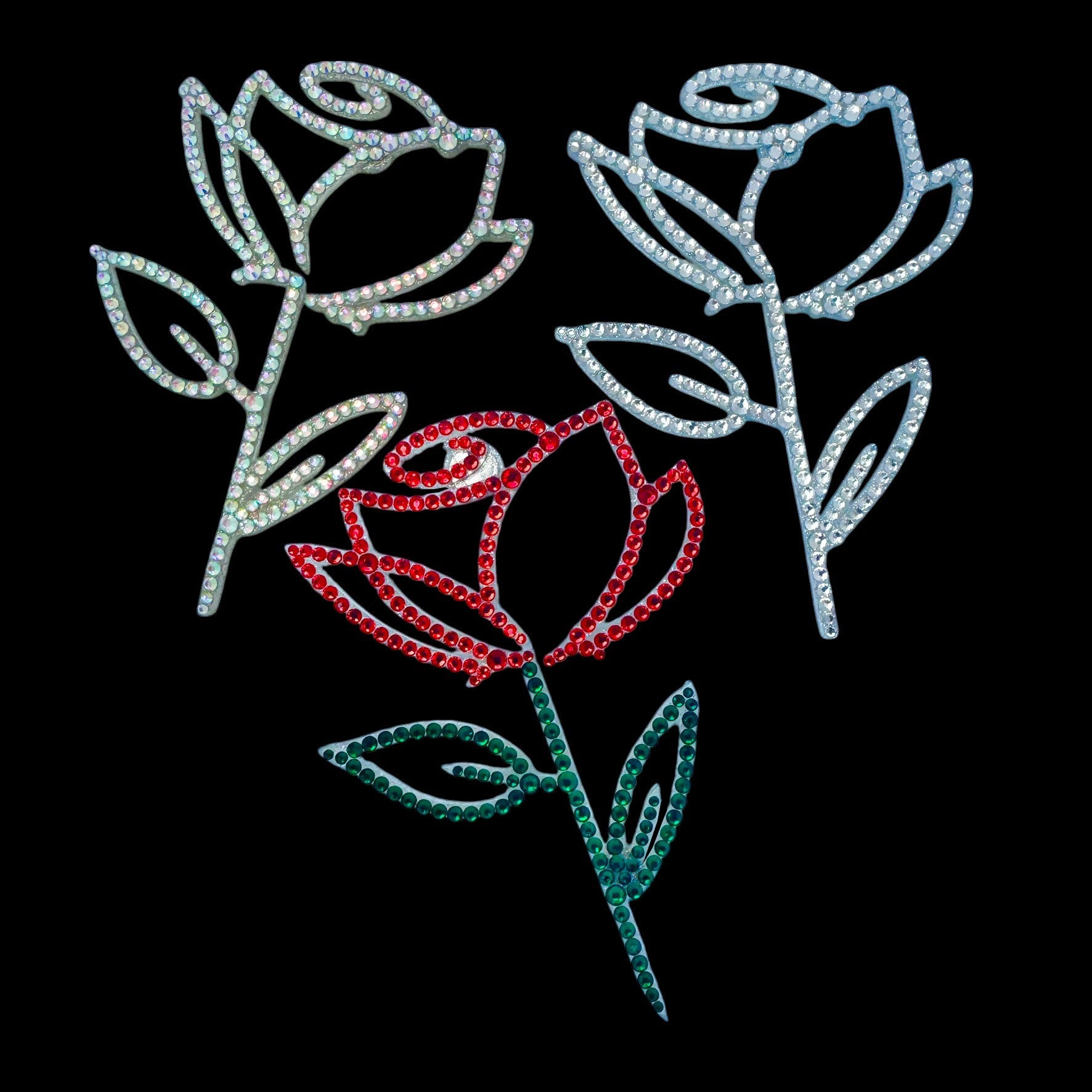 Roses interior decor rhinestone magnet