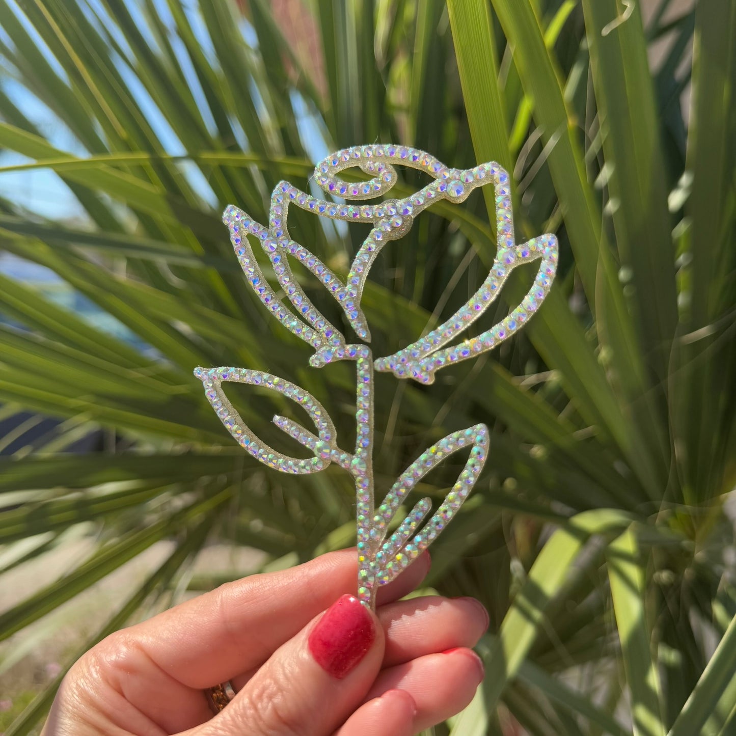 Rose interior decor rhinestone magnet Rainbow