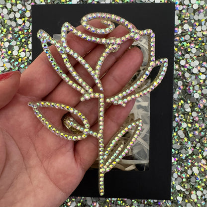 Rose interior decor rhinestone magnet Rainbow