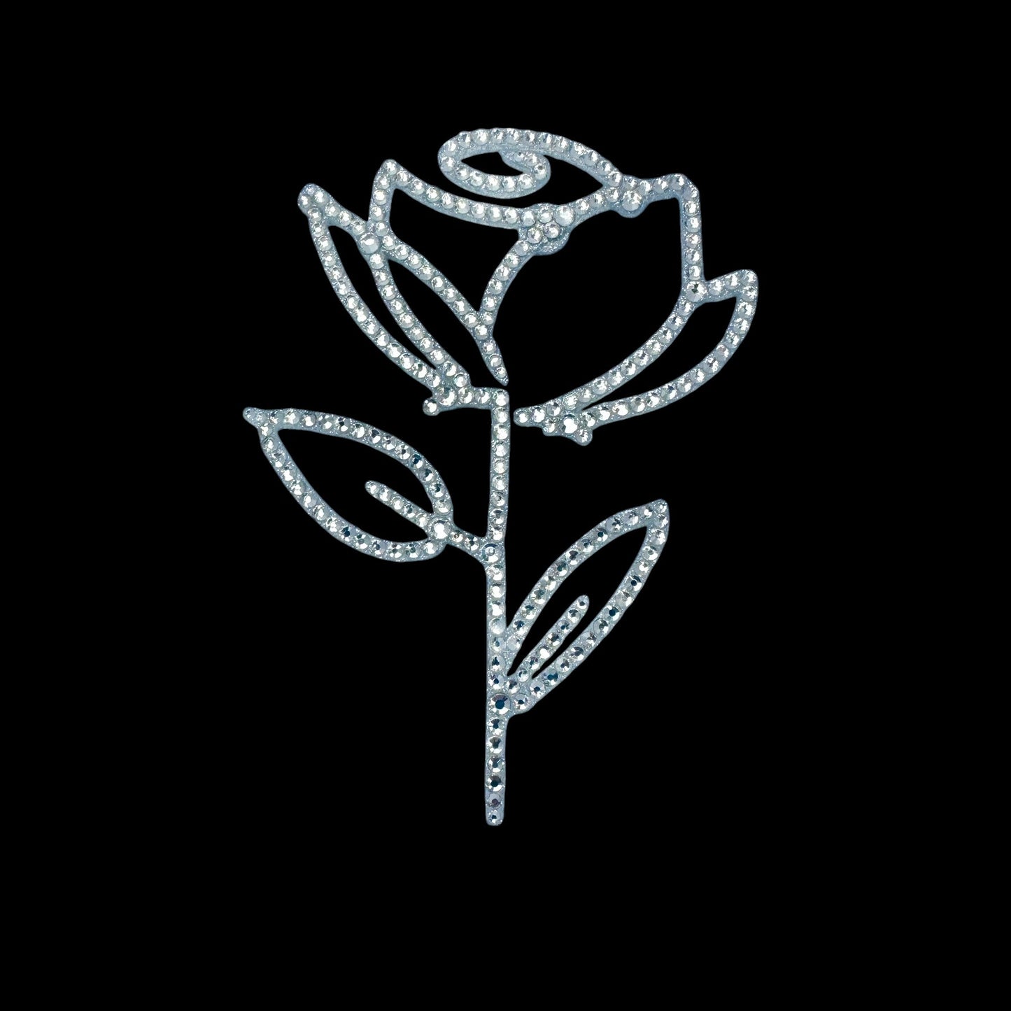 Rose interior decor rhinestone magnet White
