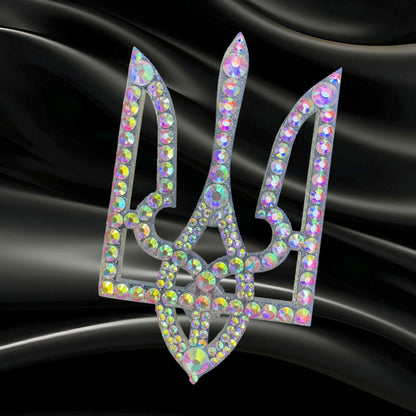 Trident UA interior decor rhinestone magnet Rainbow