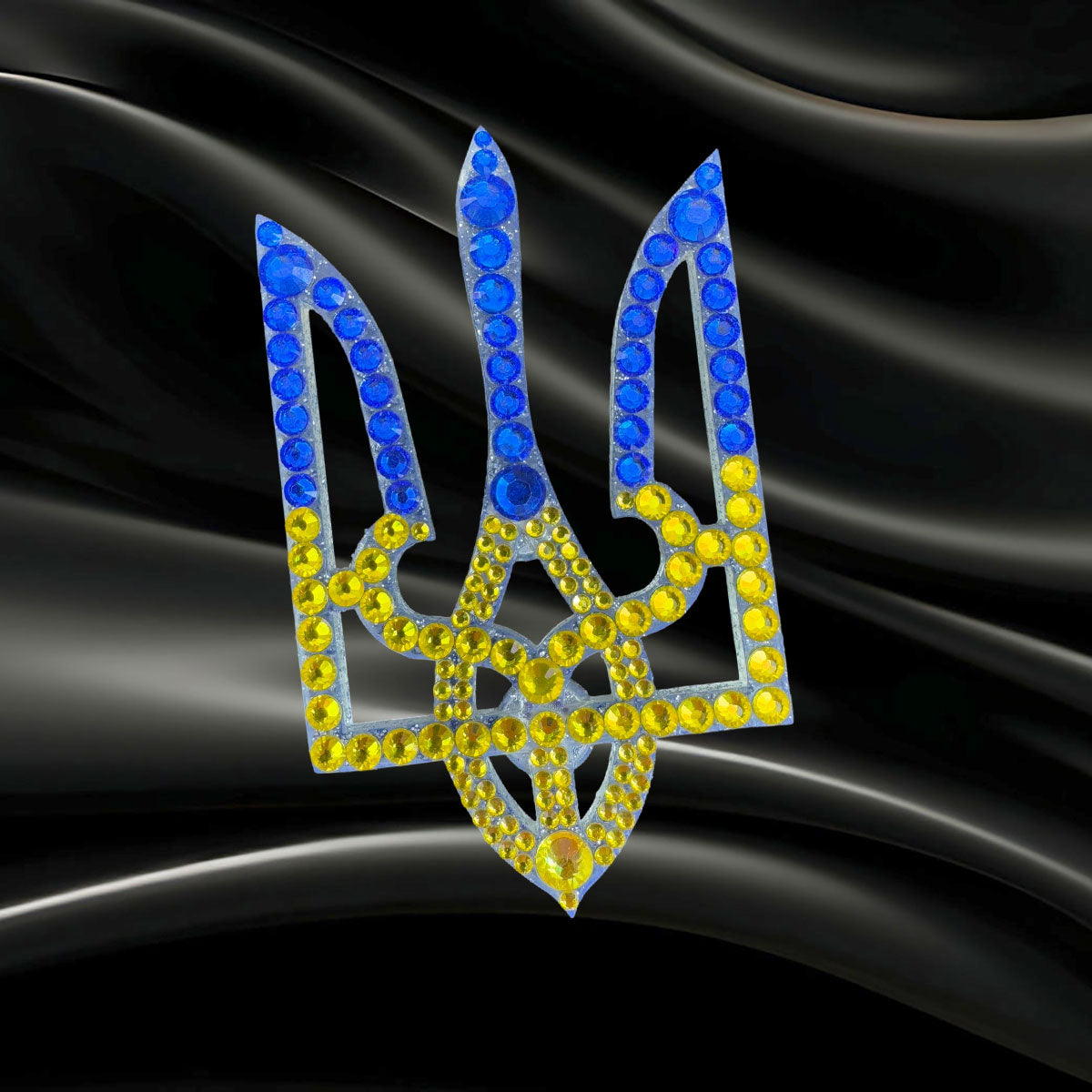 UA Trident decor rhinestone magnet Blue and Yellow