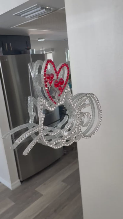 Dreaming Kitty Rhinestone Decor Magnet