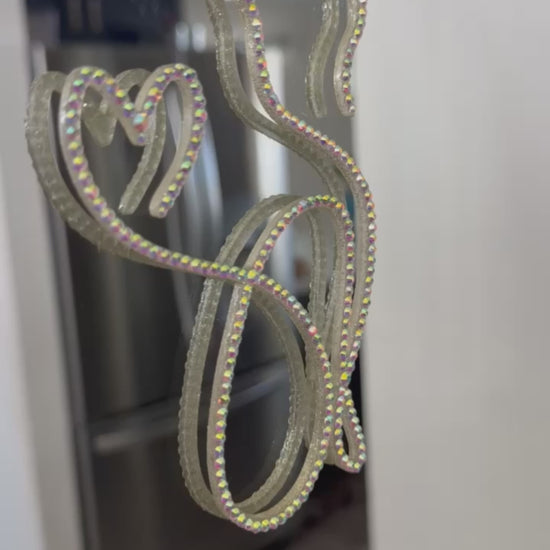 Cat interior decor rhinestone magnet Rainbow