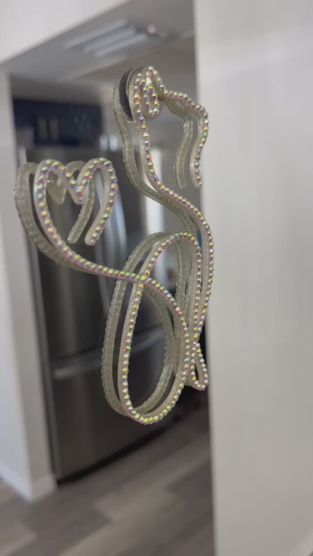 Cat interior decor rhinestone magnet Rainbow